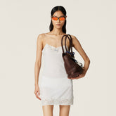 MiuMiu Women's Summer Solid Color Classic Fashion Casual Lace Spaghetti Strap Dress #78226