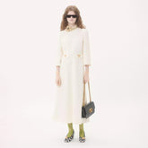 Valentino Crepe Couture Midi Dress Women's Spring And Summer Temperament Dresses Classic Models Exquisite And Elegant Long Dresses Medium-sleeved Dress Dresses Ngvp #1966
