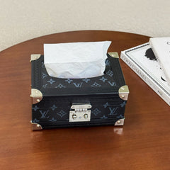 Louis Vuitton Monogrammed Printed Latch Closure Coated Canvas Organizer Tissue Box Hard Case Bag Bags #76449