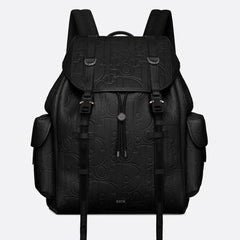 Dior 9257 Dior Hit the Road Backpack Gravity Print Effect Leather Black Tote Bag Fashion Casual Sympathy Backpack #195198