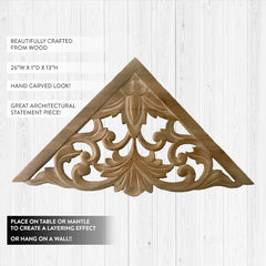 Architectural Salvage Natural Wooden Wall Gable