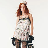 Chanel Women's Summer Fashion Casual Silk Print Patchwork Lace Letter Embroidery Sleeveless Tank Top Vest #78694