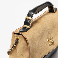 Chanel Women's Fashion Classic Suede Color Block Chain Handbag Tote Crossbody Bag Bags AS5637-B20827-U1536 #79236