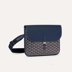 GOYARD Coursier Men's and Women's Solid Color Adjustable Shoulder Strap Canvas Spell Calfskin Messenger Bag Crossbody Shoulder Bags #77783