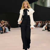 Chanel Women's Early Spring Black Silk Jacquard Maxi Dress Lemari¨¦ Camellia Lady Fashion-forward Dress #194666