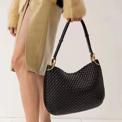 Bottega Veneta clicker Metallic Finish Intreccio Woven Magnetic Clasp Tote Shoulder Bag Women's Luxury Elegant Bags 730968V01D12250 Ngvp #1985