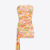 Saint Laurent Women's Spring/summer Floral Dress With Bra-wearing Sleeveless Mini Short Dress Fashionable And Stylish Vacation Style Lady Dress #195132
