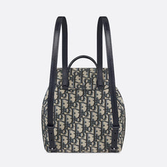 Dior Oblique Backpack Baby Children's School Bag Printed Pattern Flap With Drawstring Small Backpack Bags #84331A