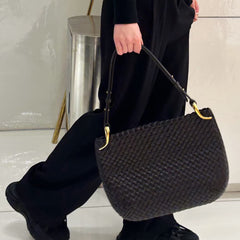 Bottega Veneta clicker Metallic Finish Intreccio Woven Magnetic Clasp Tote Shoulder Bag Women's Luxury Elegant Bags 730968V01D12250 Ngvp #1985