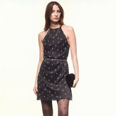 Chanel Women's Summer Fashion Casual Logo Print Round Neck Sleeveless Silk Dress #78287