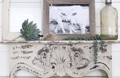 White Distressed Corbel Wall Shelf