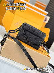 Louis Vuitton Mini Soft Trunk Men's Old Flower Cowhide Canvas Tote Shoulder Crossbody Bag Bags #75886