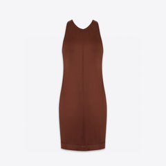 Saint Laurent Women's Lady Caramel-colored Tank Top With A Bare Back Dress Exuding Elegance And Grace For Banquets Mini Dresses #195135