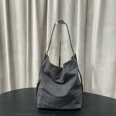 Lemaire Women's Canvas Tote Bag Fashion Trend Denim Splicing Leather Large Bags Shoulder Bag Ngvp #1733