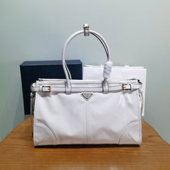 Prada Bonnie Soft Lux Women's Series Solid Color Oil-Waxed Leather Logo Handbag Casual Crossbody Bag Bags #77825