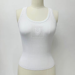 Chanel Women's Summer Fashion Casual Crew Neck Sleeveless Combed Cotton Yarn Knit Tank Top Vest #78775