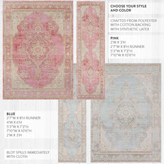 Vintage Baroque Area Rug, Pick Your Size/Style