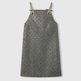 Gucci Women's Spring/summer Full-diamond Gg Fabric Gray Bow Halter Dress Fashionable Casual Mini Skirt Dresses #81933A