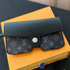 Louis Vuitton Men's And Women's Classic Fashion Aging Full-print Leather And Canvas Hanging Strap Eyeglass Case Bags M02701 #78174
