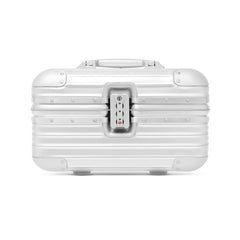 Rimowa Aluminum Travel Vanity Case in Silver Fashionable Leisure Bags with Square Logo Print Adjustable Shoulder Strap Crossbody Bag Handbag Jewelry Storage Box Bags #82955A