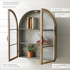 Hanging Arched Shelf with Galvanized Back
