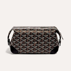 GOYARD Bowling 25 Men's and Women's Y-shaped Old-fashioned Full-print Zipper Leather Handbag Makeup Bag Bags #77132
