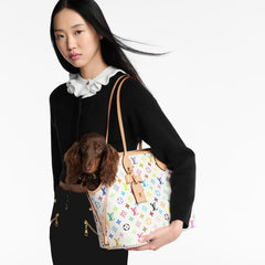 Louis Vuitton Lv X Tm Neverwoof Medium Pet Bag Cute Dog-print Pet Bag �Takashi Murakami Collaboration White Tri-colour 2026 New Arrival Practical Large Bags M27839 #82914A