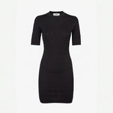 Fendi Women's Summer Solid Color Letter Print Cotton Round Neck Short Sleeve Dress #77894