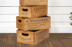 Vintage Market Crates Set of 5
