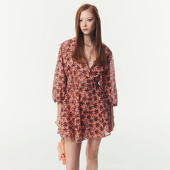 Chanel Women's Spring/summer Teaser Collection Hollow Out Logo Flower Print Fashion Elegant Dress Matching Shorts Dresses #81364