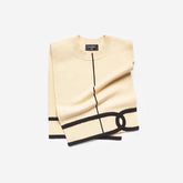 Chanel 26s New Arrival: Women's Spring/summer Patchwork Logo Shawl Vest Soft Knit Sleeveless Black Patchwork Double C Logo Round Neck Minimalist Cape-style Vest Lady #196060