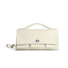 Balenciaga Women's Bel Air Small Clutch Bag Logo Printed Solid Color Leather Tote Bag Bags 8349432ABAV6036 Ngvp #1244