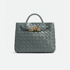 Bottega Veneta Andiamo Women's Fashion Classic Solid-Color Knitted Magnetic Snap Closure Leather Small Shoulder Bag Tote Bag Bags 766014VCPP12273 #79111