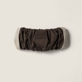 MiuMiu 2026 Spring/summer New Arrival Coffee-brown Embroidered Logo Stretch Bandeau Vest Stylish And Sophisticated Sports-inspired Tank Top Lady Vest #196066
