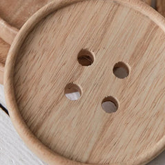 Button Coasters, Set of 4
