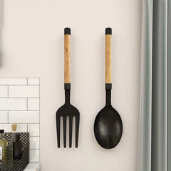 Oversized Fork and Spoon Wall Decor