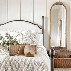 Arched Full Ornate Gleaming Antique Gold Mirror