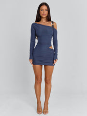 Aurelle Mini Dress Steel Grey