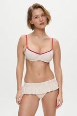 x BELLA HADID Cola Underwire Bikini Top - Strawberry Polka Dot