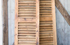 Reclaimed Wood Shutters Decor Set Of 2
