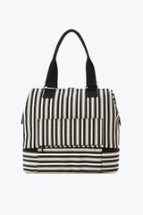 BEIS 'The Mini Weekender in Black Stripe