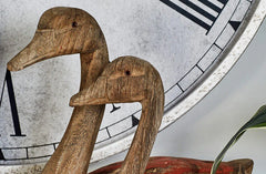 Red Wooden Ducks, Set of 2
