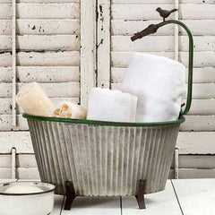 Galvanized Metal Garden Hose Tub