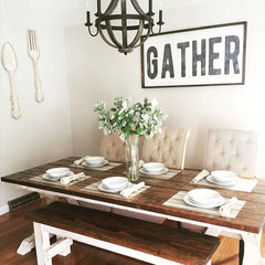 HUGE Distressed Fork and Spoon Wall Decor Set