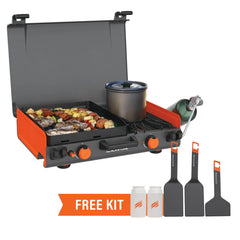 12x14" Camping Griddle with Side Burner