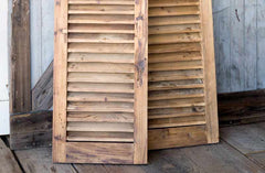 Reclaimed Wood Shutters Decor Set Of 2