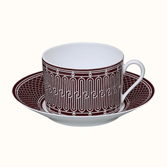 H Deco Rouge Breakfast Cup and Saucer