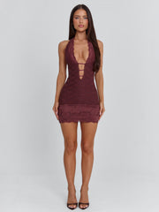 India Mini Dress Dark Mauve