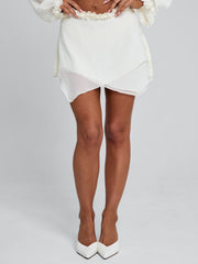 Mae Mini Skirt Ivory