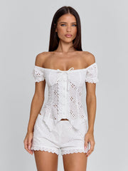 Selvia Shorts White